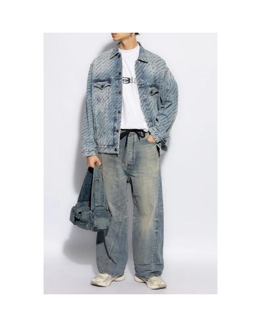 Balenciaga mens denim jacket best sale