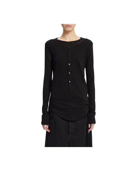 Ann Demeulemeester Long Sleeve Tops in het Black