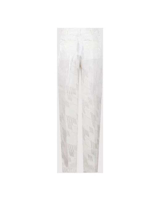 The Attico White Slim-Fit Trousers