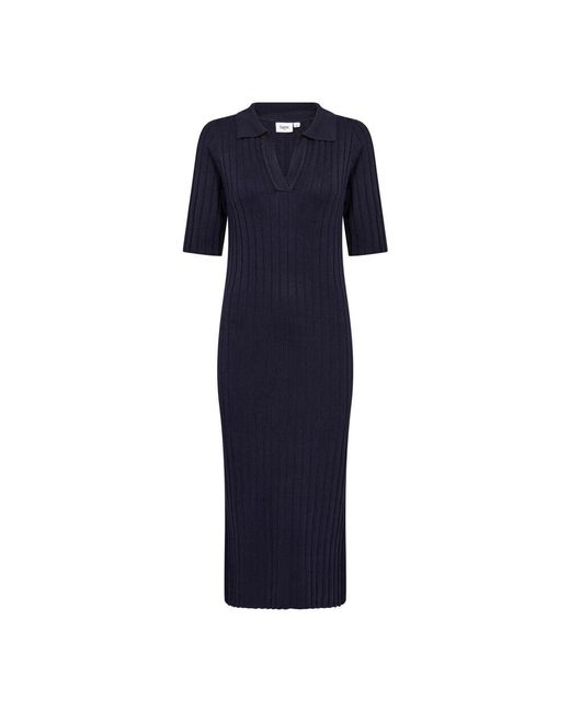 Saint Tropez Blue Blaues polokleid mit kurzen ärmeln
