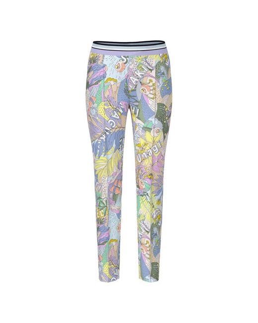 Marc Cain Blue Sofia Slim Fit Sushi-Print Hose