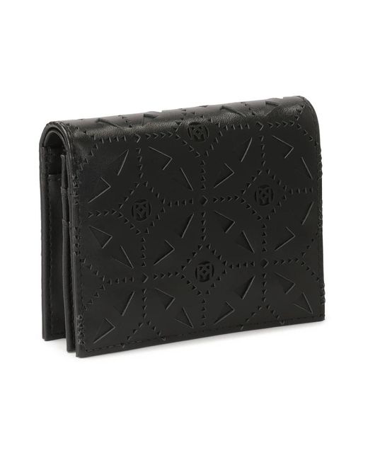Kazar Accessoires ,Zwart ,Leer Compact Open Lederen Portemonnee Met Open Structuur in het Black