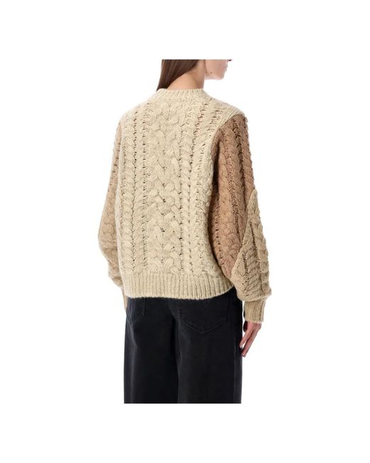 Isabel Marant Natural Patchwork Strickpullover Aw25
