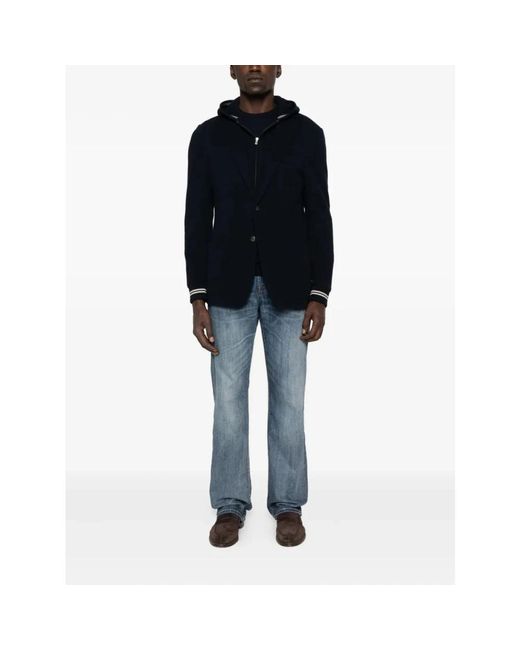 Tagliatore Blue Round-Neck Knitwear for men