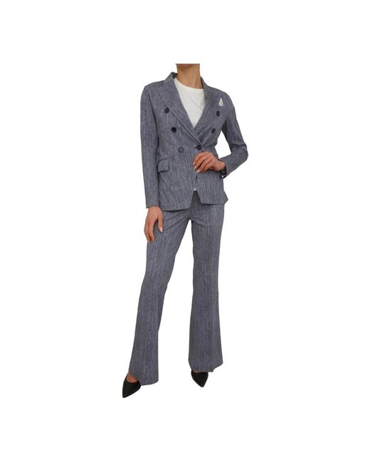 Circolo 1901 Gray Wide Trousers