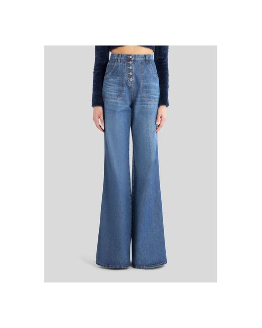 Etro Blue Flared Jeans