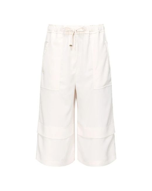 Pinko White Long Shorts