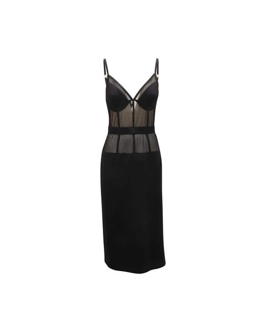 Elisabetta Franchi Black Midi Dresses