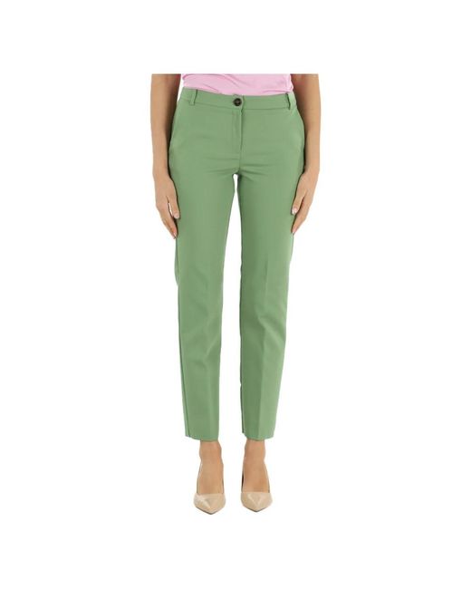 Emme Di Marella Green Slim-Fit Trousers