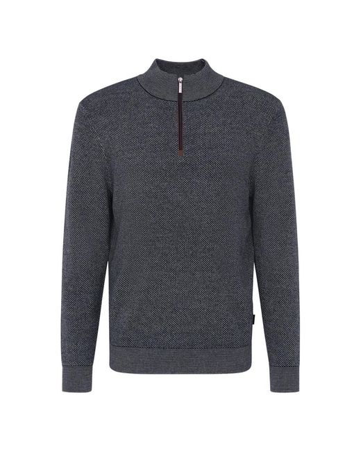 Bugatti Schwarzer Pullover Stil 65533B in Blue für Herren