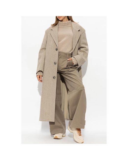 AMI Trousers > Wide Trousers in het Brown