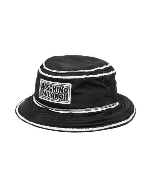 Moschino Black Hats for men
