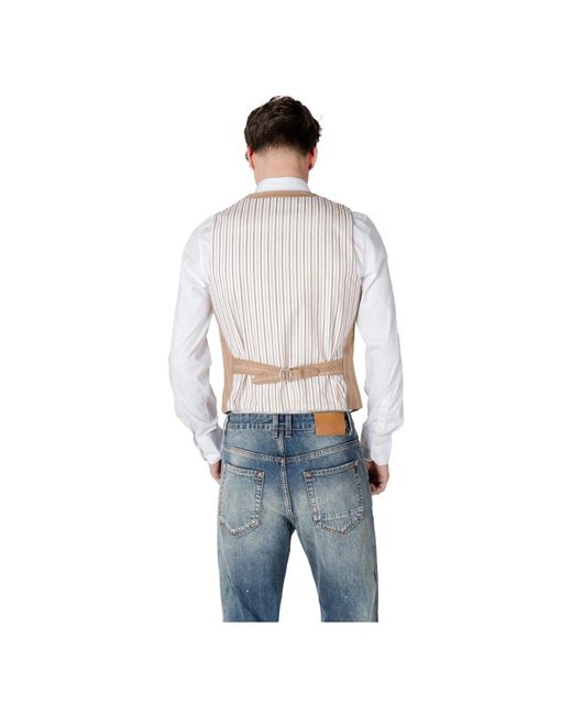 Gianni Lupo Suit Vests in het Blue voor heren