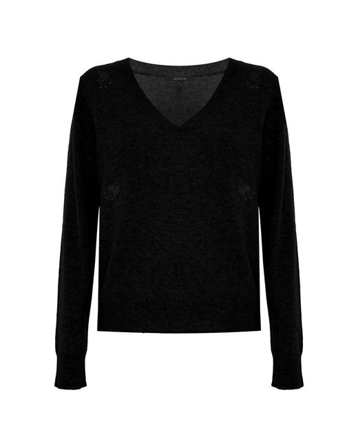 V-Neck Knitwear di Kocca in Black