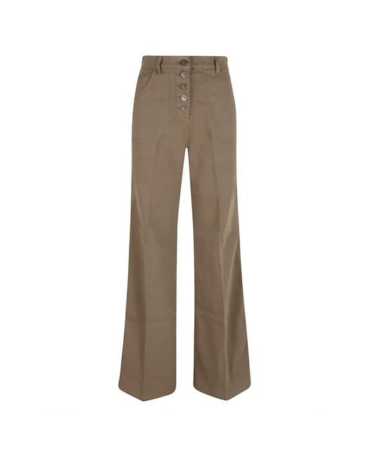 Etro Jeans ,Bruin ,Katoen Groene Jeans Voor Vrouwen Aw 25 in het Gray