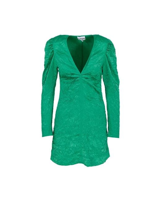 Ganni Green Short Dresses