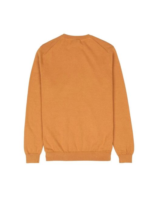 Lyle & Scott Truien & Vesten ,Oranje ,Katoen Katoenen Trui Met Ronde Hals in het Orange voor heren