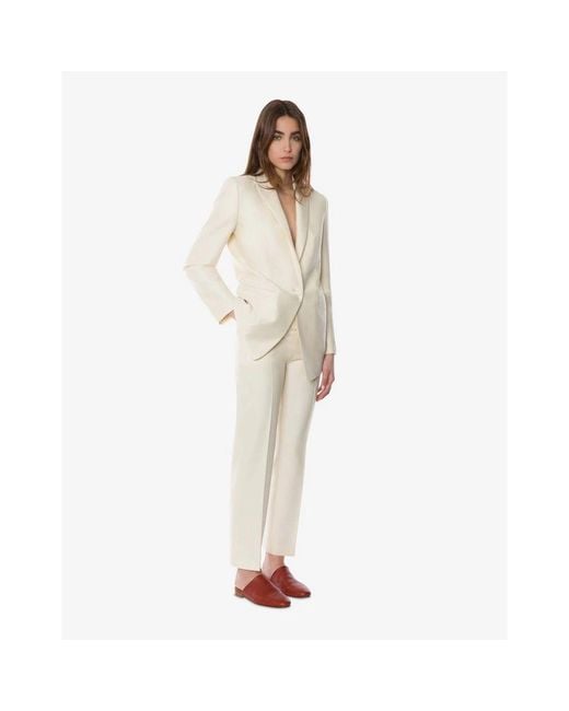 Alberta Ferretti White Slim-Fit Trousers