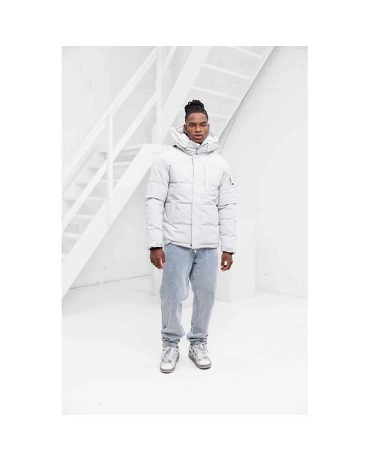 BLACK BANANAS White Winter Jackets for men