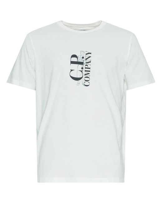 Casual magliette in cotone di C P Company in White da Uomo