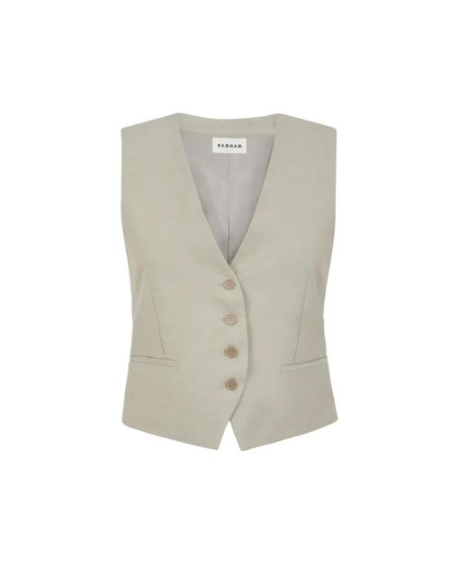P.A.R.O.S.H. Button-Up Vest in het Gray