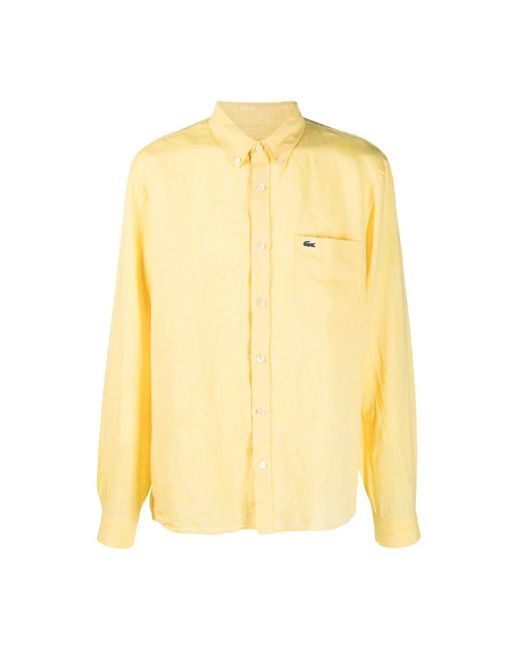Lacoste Yellow Casual Shirts for men