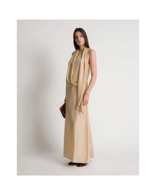 Alberta Ferretti Natural Maxi Skirts