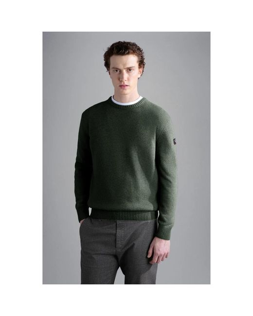 Paul & Shark Green Round-Neck Knitwear for men