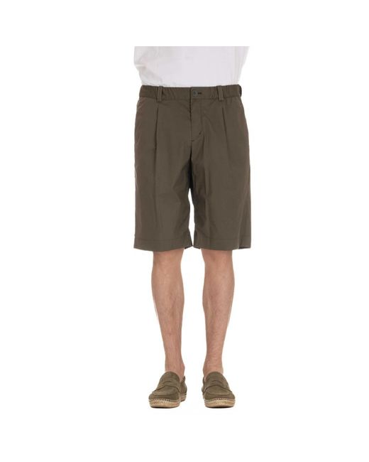 Herno Korte Broeken ,Groen ,Katoen Groene Superlichte Bermuda Shorts Van Katoen in het Gray voor heren