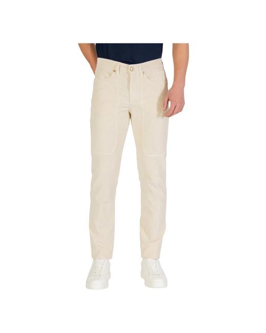 Jeckerson Natural Slim-Fit Trousers for men