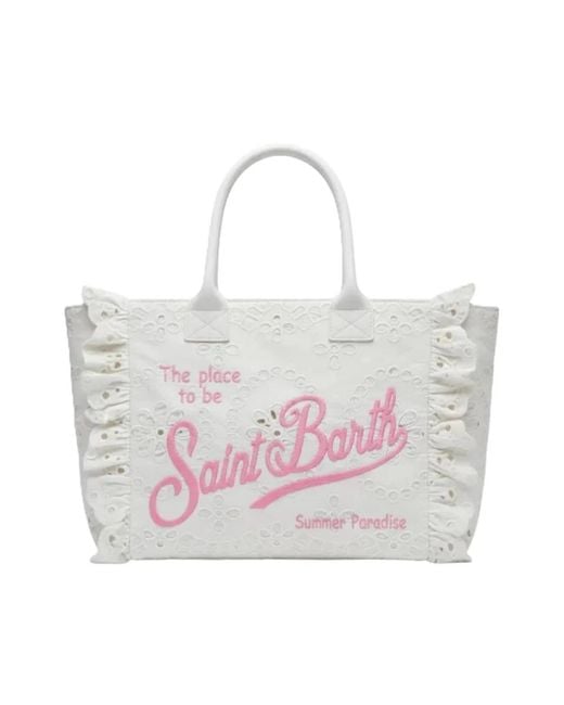 Mc2 Saint Barth White Shopping Bags