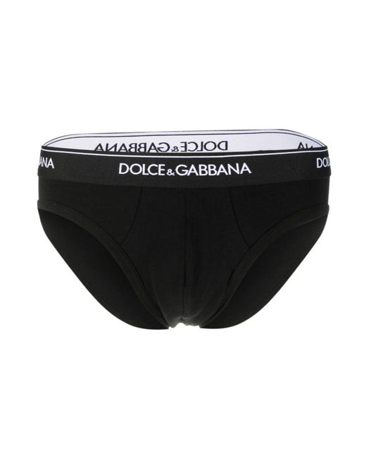 Calzoncillos con logo en la cinturilla Dolce & Gabbana de hombre de color Black
