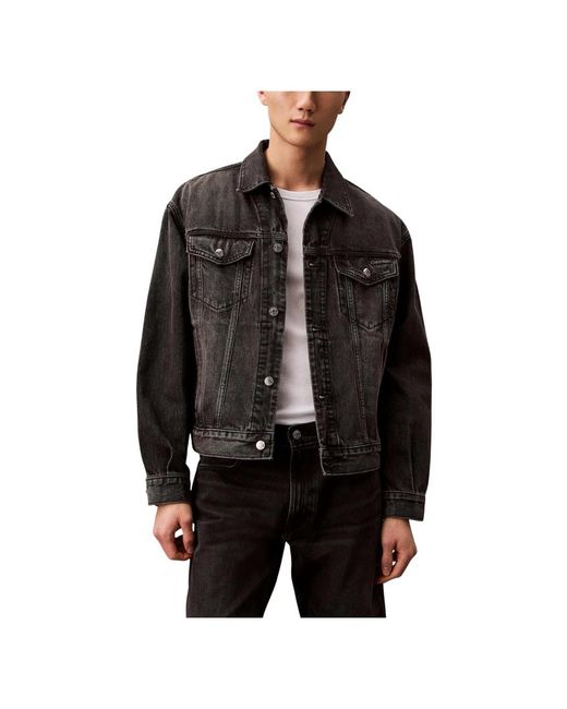 Calvin Klein Black Denim Jackets for men