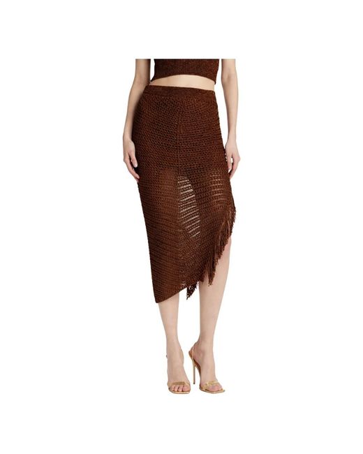SIMONA CORSELLINI Brown Midi Skirts