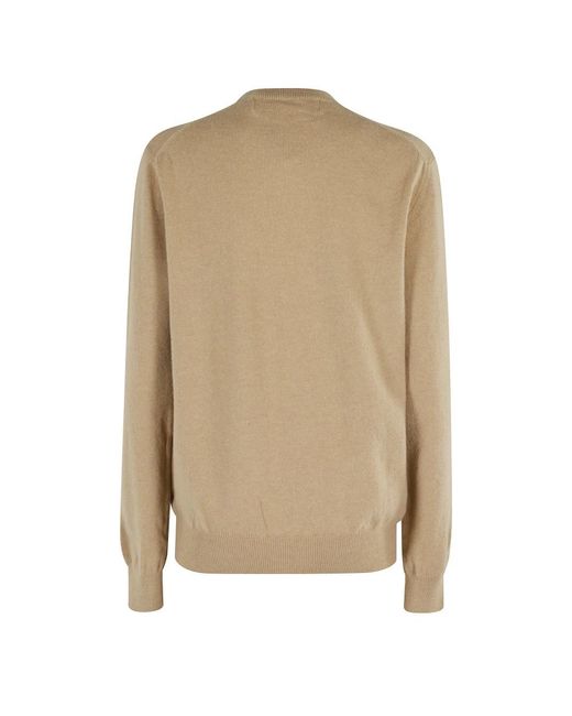 COMME DES GARÇONS PLAY Truien & Vesten ,Round Neck Emblem Cardigan in het Natural