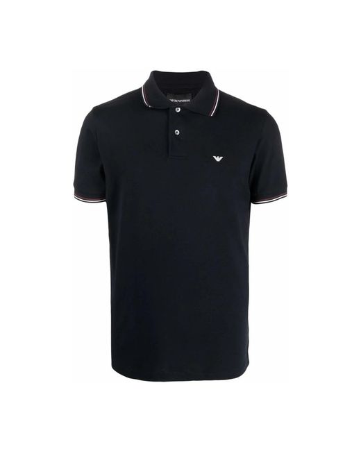 Emporio Armani Black Polo Shirts for men