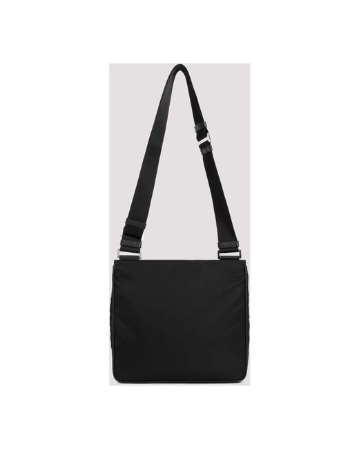 Prada Schwarze Re-Nylon Und Saffiano Schultertasche in Black für Herren