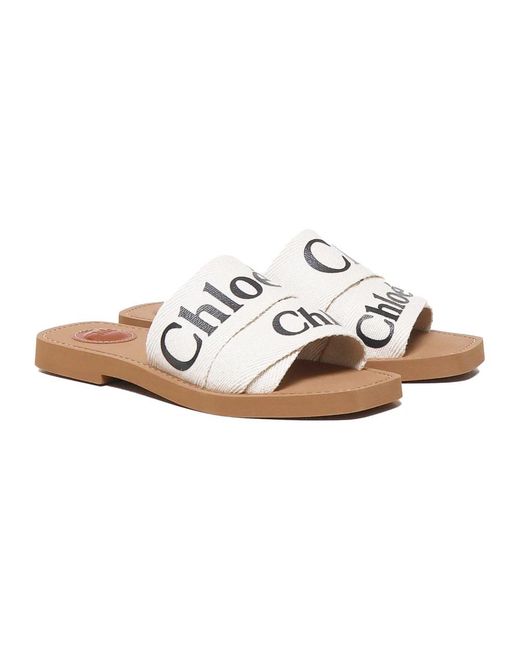 Chloé White Sliders