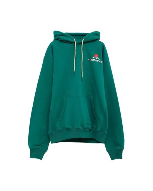 Casablanca Green Grüner Hoodie Mit Fronttasche