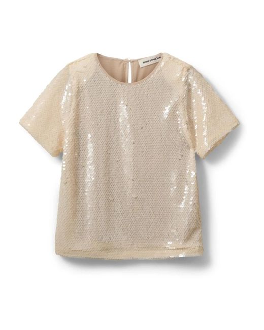 Sofie Schnoor Overhemden ,Roze ,Nylon Khaysasw Shirt in het Natural