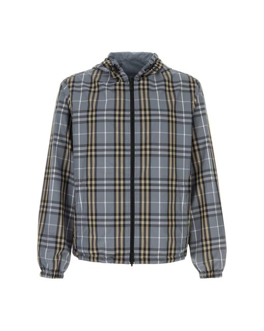 Burberry Reversible Check Jacket in het Gray voor heren
