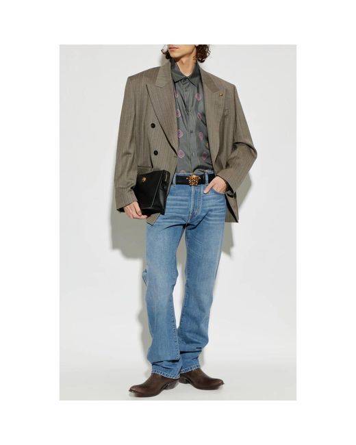 Straight Jeans Versace de hombre de color Blue