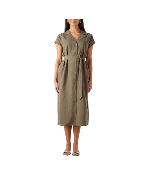 Mos Mosh Green Elegantes Grünes Midi-Kleid