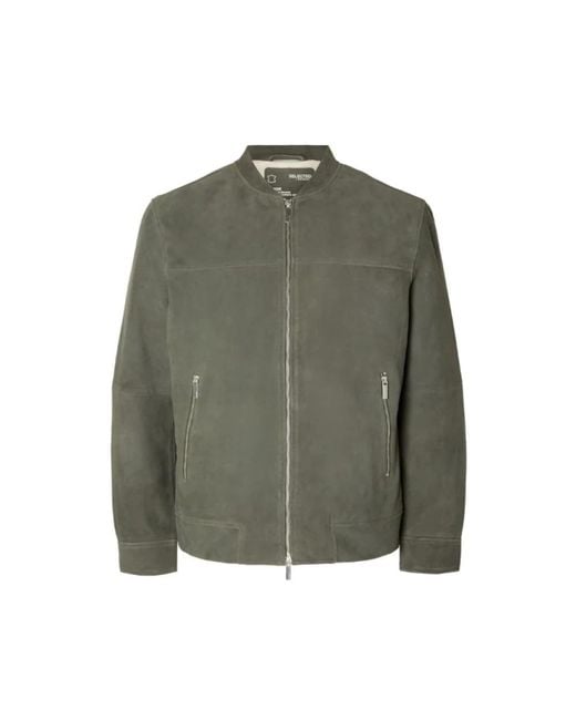 SELECTED Green Bomber Jackets for men