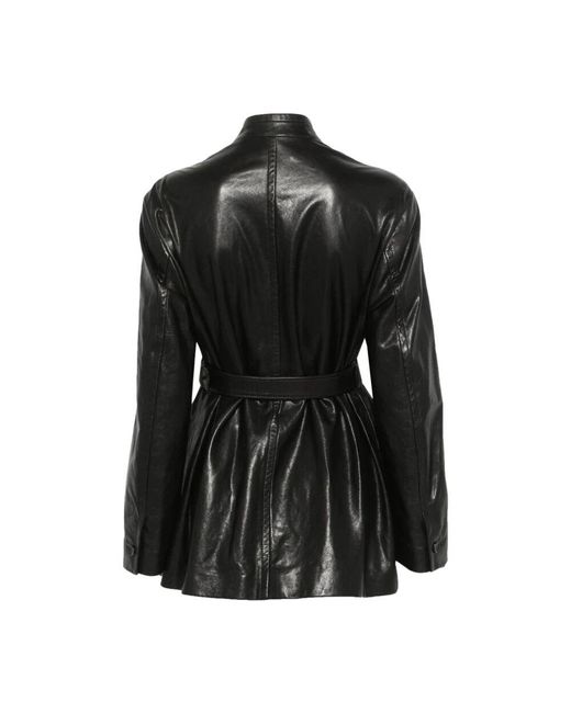 Leather Jackets Bally de color Black