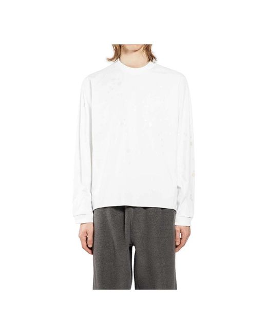 Goldwin White Long Sleeve Tops for men