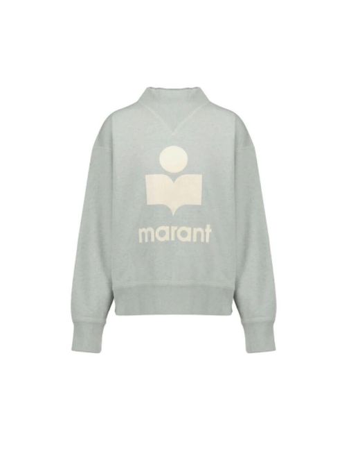 Isabel Marant Gray Baumwoll-Sweatshirt Mit Langen Ärmeln