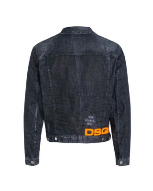 DSquared² Herren Schwarze Jeansjacke in Blue für Herren