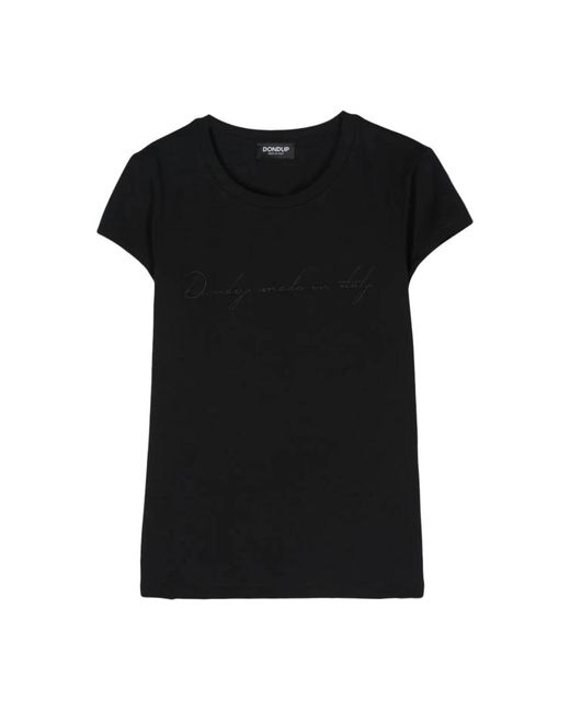 Camiseta negra elegante Dondup de color Black
