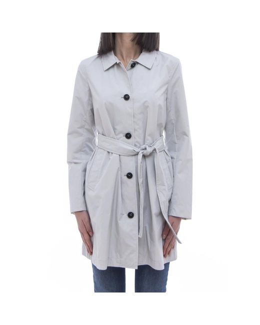 Save The Duck Gray Grauer nylon sommer trenchcoat
